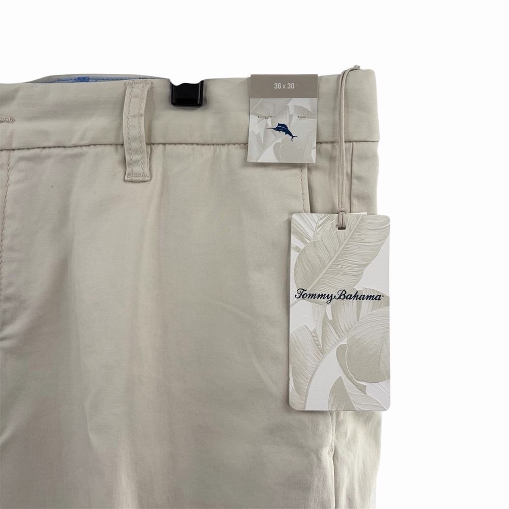 Tommy Bahama Boracay Chino Pants Men's 36 x 28 Bleached Sand Flat Front $125 NWT - Picture 3 of 11